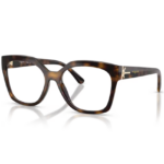 Vogue VO5691 W656 havana scuro con montatura quadrata lucida e dettagli dorati