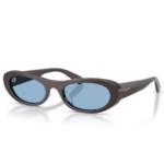Occhiali da sole Vogue VO5695SU 326972 Moka da donna con montatura ovale e lenti Azzurro Chiaro