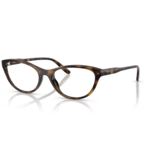 Occhiali da vista Vogue VO5703U W656 Havana Scuro con montatura tartarugata marrone e ambra e forma leggermente Cat Eye