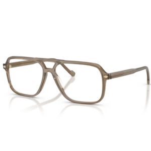 Occhiali da vista Vogue VO5709 3293 Transparent Brown Heart in acetato marrone trasparente con forma Pillow