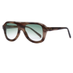 Occhiali da sole OS Sunglasses Formentera OS3007-C01 con montatura marrone marmorizzata, lenti verdi sfumate e logo OS dorato sulle aste