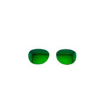 Coppia di lenti di ricambio verdi per clip-on Clark 1009/B con forma arrotondata e tonalità verde più chiara nella parte inferiore